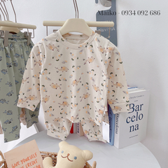 Bộ cotton 4 chiều in hình Bé trai 1 - 5 Tuổi