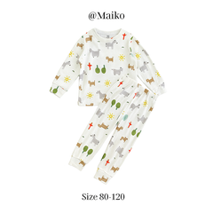 Bộ Borip cotton dài tay Thu-Đông Bé trai từ 1-5 Tuổi