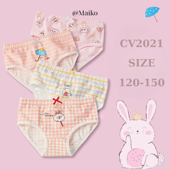 ƯU ĐÃI - COMBO 4 QUẦN CHIP VÁT COTTON BÉ GÁI CV2021