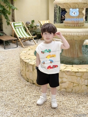 Set tanktop in hinh sieu xe-80-140-Trắng