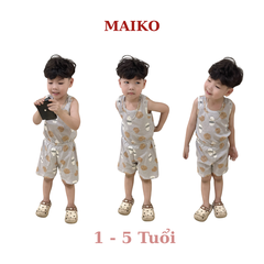 Bộ cotton 3 lỗ họa tiết Bé Trai BLBT2025