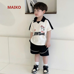 Set polo chữ pawsome size 80-140