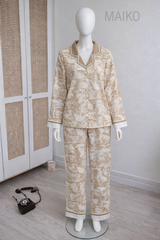 BỘ PIJAMA LỤA TƠ TẰM DÀI TAY