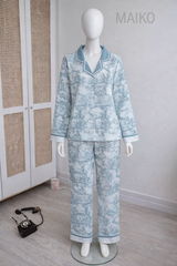 BỘ PIJAMA LỤA TƠ TẰM DÀI TAY
