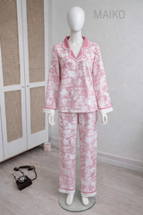BỘ PIJAMA LỤA TƠ TẰM DÀI TAY