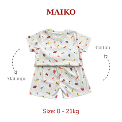 [COMBO 3 BỘ] cotton cộc tay Bé Gái từ 1 - 5 tuổi