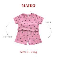 [COMBO 3 BỘ] cotton cộc tay Bé Gái từ 1 - 5 tuổi