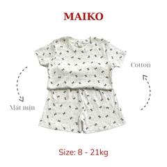 [COMBO 3 BỘ] cotton cộc tay Bé Gái từ 1 - 5 tuổi