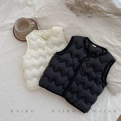 Áo gile phao trơn quả trám Bé trai/Bé gái từ 1-5 Tuổi