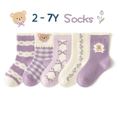 Tất cotton bé gái từ 2 - 7 Tuổi
