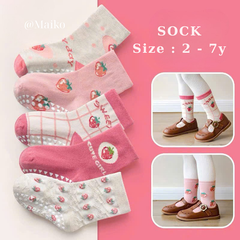 Tất chống trơn trượt Bé gái từ 2 - 7 tuổi