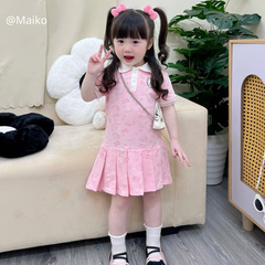 VÁY POLO HELLO KITTY BÉ GÁI 90-150