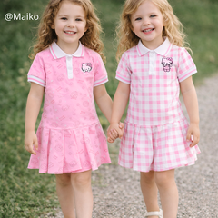 VÁY POLO HELLO KITTY BÉ GÁI 90-150