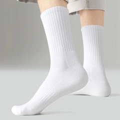 Tất trắng trơn cổ cao