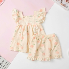 Bộ BG xốp tay cánh tiên size 2/7 Ri 6 - Be Đào