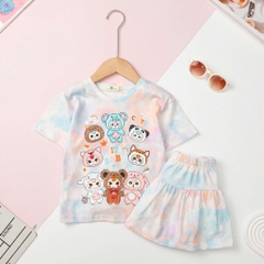 Bộ cotton BG chân váy vải loang 3/10 (Ri 8)