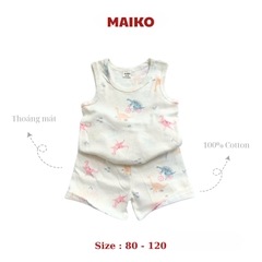 [COMBO 3 BỘ] cotton ba lỗ Bé Trai từ 1 - 5 tuổi