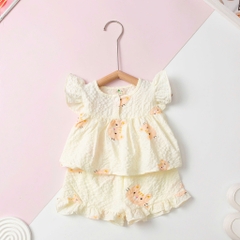 Bộ cotton xốp bé gái 3- 8 tuổi