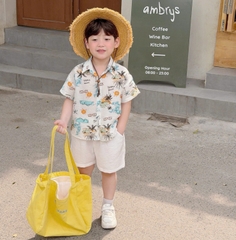 BỘ SƠ MI ĐŨI BÉ TRAI ĐI BIỂN TROPICAL SIZE 80-140