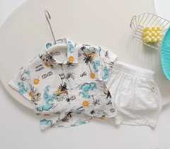 BỘ SƠ MI ĐŨI BÉ TRAI ĐI BIỂN TROPICAL SIZE 80-140