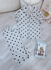 BỘ PIJAMA QUẦN DÀI ÁO CỘC COTTON HÀN