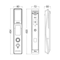Khóa Thông Minh Nhận Diện Khuôn Mặt Face ID - 3D | EL966 BROWN CNC