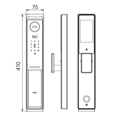 Khóa Thông Minh Nhận Diện Khuôn Mặt Face ID - 3D | EL-C910CB CNC Loại Có Remote
