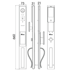 Khóa Đại Sảnh - Biệt Thự Hiện Đại Face ID - 3D | EL-MS999V CNC