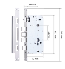 Thân Khóa Tiêu Chuẩn Dùng Cho Khóa thông Minh 6068- 92mm
