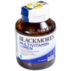 Viên uống Blackmores Multivitamin For Men cung cấp vitamin, khoáng chất (50 viên)