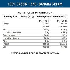 Applied Nutrition, 100% Micellar Casein Protein, 1.8 KG (60 Servings)