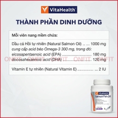 Viên Dầu Cá Hồi VitaHealth Salmon Fish Oil (100 Viên)