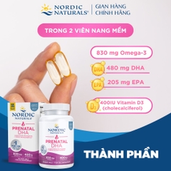 Viên Dầu Cá Cho Mẹ Bầu Nordic Naturals Prenatal DHA (90 Viên & 180 Viên)