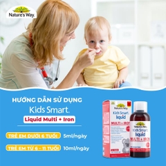 Siro Vitamin Tổng Hợp & Sắt Cho Bé Nature's Way Kids Smart Liquid Multi + Iron (200ml)