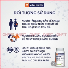 Viên Canxi D3 K2 VitaHealth Liquid Calcium & D3 (30 Viên)