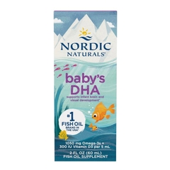 Siro Dầu Cá Cho Bé Sơ Sinh Nordic Naturals Baby's DHA 60ml