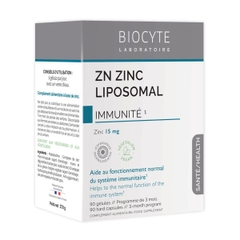 Thực phẩm bảo vệ sức khỏe Kẽm Pháp, Biocyte ZN ZINC LIPOSOMAL (90 Viên)