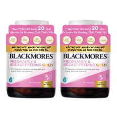 Combo 2 hộp Thực phẩm bảo vệ sức khỏe Blackmores Pregnancy & Breast Feeding Gold (60x18)
