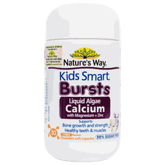 Nature's Way Kids Smart Bursts Liquid Algae Calcium With Magnesium + Zinc 30 viên