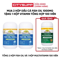 Combo Natures Way 2 Hộp DHA Trio, 1 Hộp Daily Multivitamin 100 Viên