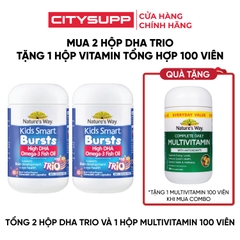 Combo Natures Way 2 Hộp DHA Trio, 1 Hộp Daily Multivitamin 100 Viên