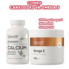 Combo Ostrovit Calcium D3 K2 và Omega 3 (180 Viên)