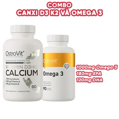 Combo Ostrovit Calcium D3 K2 và Omega 3 (90 Viên)