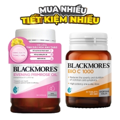 Combo Blackmores Evening Primrose Oil và Bio C 1000mg
