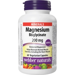 Webber Natural Magnesium Bisglycinate 200mg 60 viên
