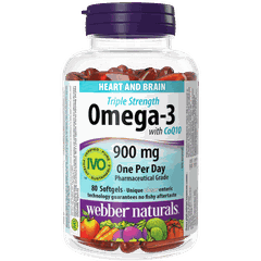 Webber Naturals Triple Strength Omega-3 900mg + CoQ10 (80 viên)