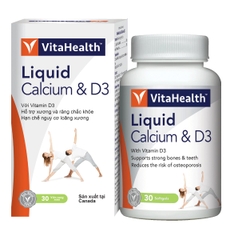 Viên Canxi D3 K2 VitaHealth Liquid Calcium & D3 (30 Viên)
