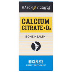 Viên uống MASON NATURAL CALCIUM CITRATE + D3 Hỗ Trợ Xương Chắc Khỏe Hộp 60 viên