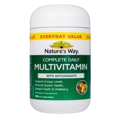 Viên Uống Vitamin Tổng Hợp Hữu Cơ Nature’s Way Complete Daily Multivitamin (100 Viên)