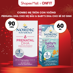 Combo Nordic Naturals Prenatal DHA 90 viên và Baby's DHA 60ml